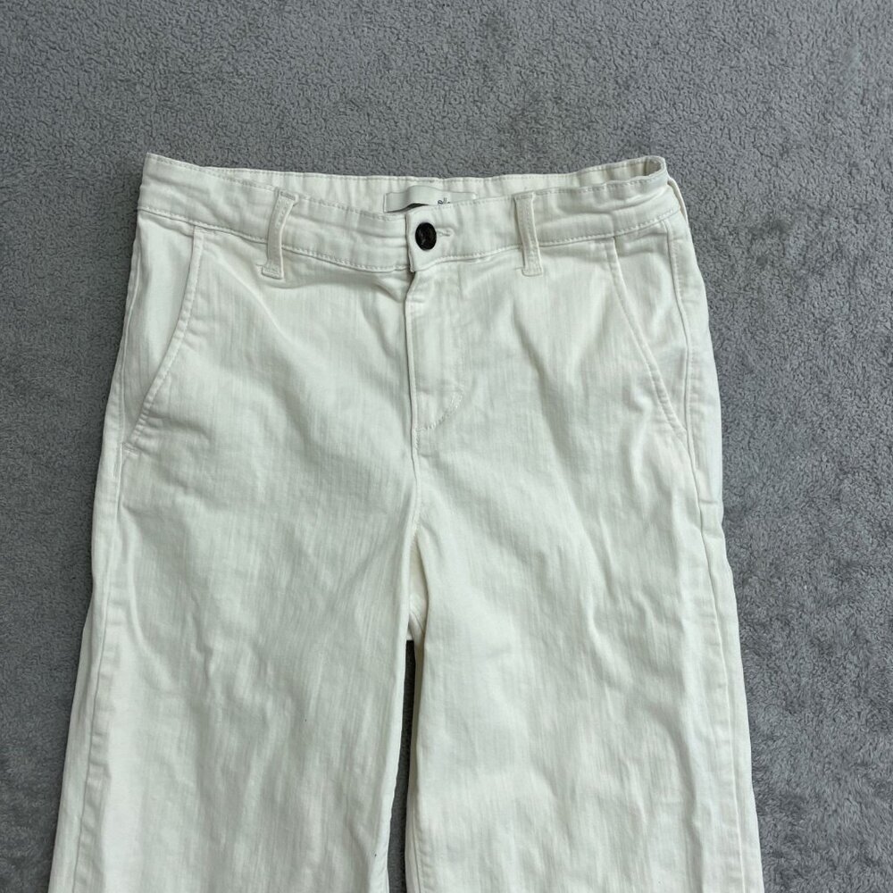 Ella Moss Women's Size 4 Wide-Leg Crop Denim Pants Cream - Picture 11 of 12